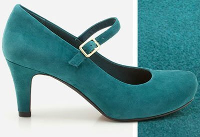 Zapato T-strap con pulsera color agua marina de Clarks